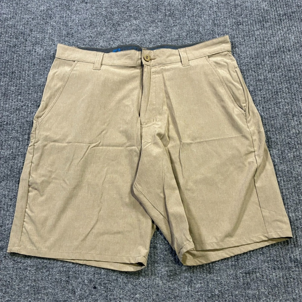 Reel Legends Mens Chino Shorts Size 36 Beige Flat Front Outdoor Casual High Rise